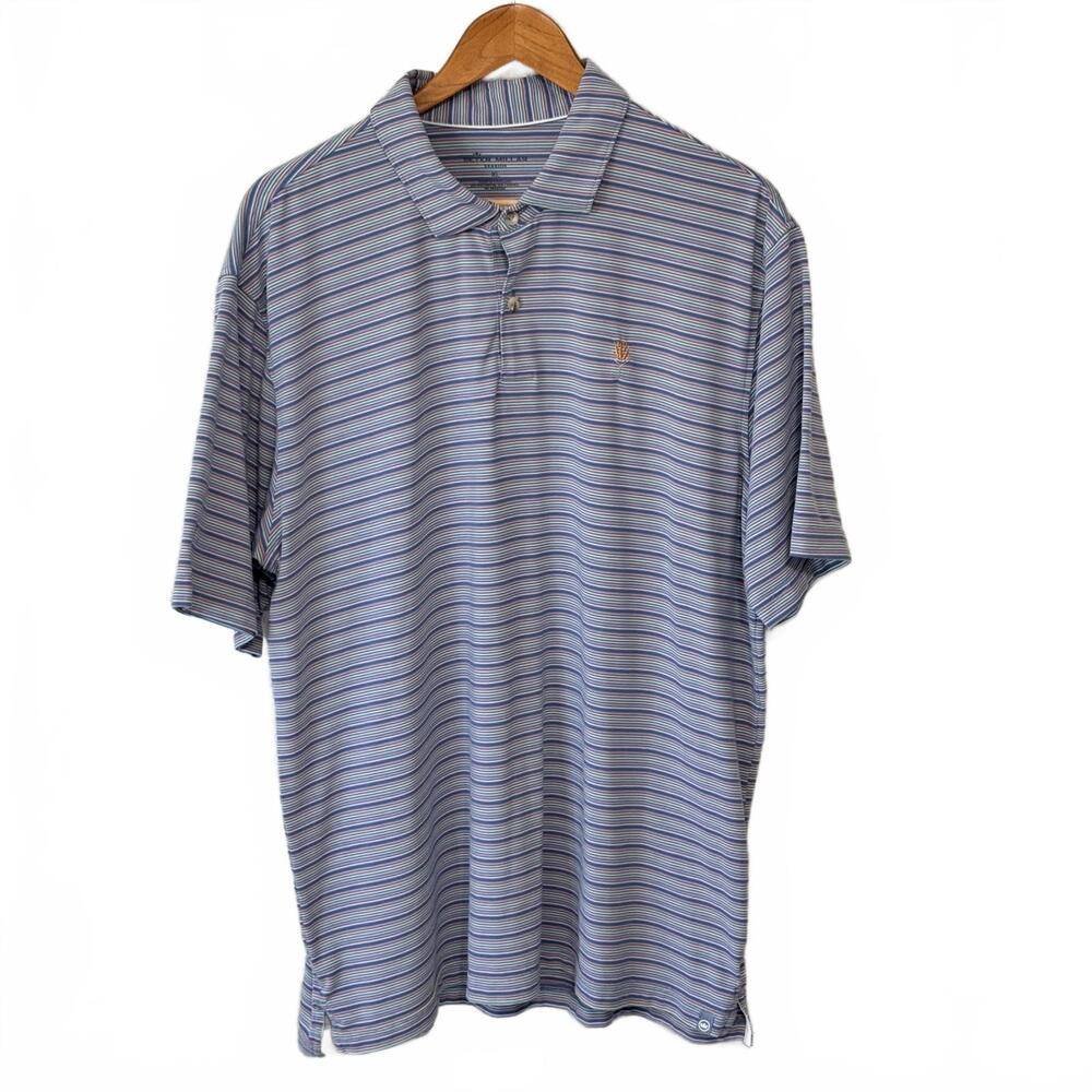 Peter Millar Seaside Men's XL Polo Shirt Short Sleeve Lyocell Golf Casual Blue - Picture 7 of 8